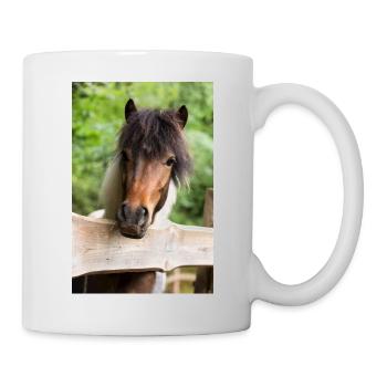 lustiges Pony Pepper Schecke vom Regenbogenhof - Tasse - Weiß - Rechts