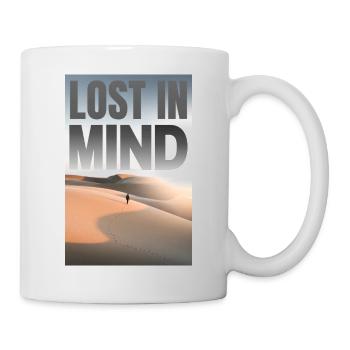 Lost in thought in the desert - Mug - white - Right