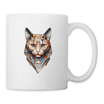 Diversité géométrique des chats - Mug blanc - blanc - Droite