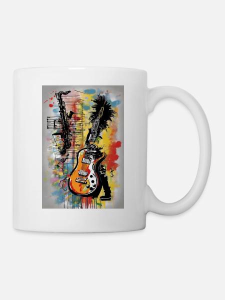 « Jazz & Rock Fusion Tee » - Mug blanc - blanc