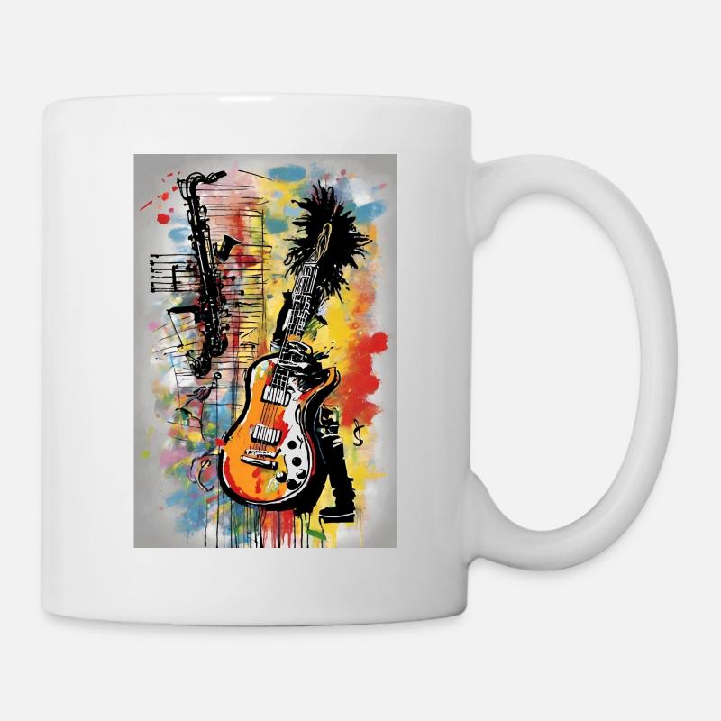 « Jazz & Rock Fusion Tee » - Mug blanc - blanc
