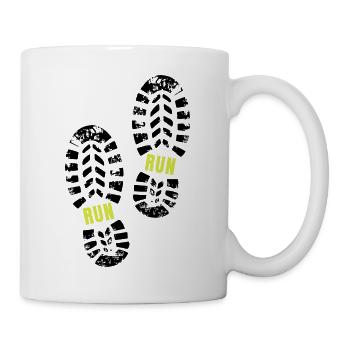 Lauf - sportliche Geschenkidee - Tasse - Weiß - Rechts