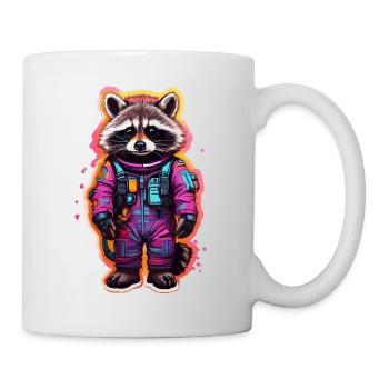 Waschbär - Tasse - Weiß - Rechts