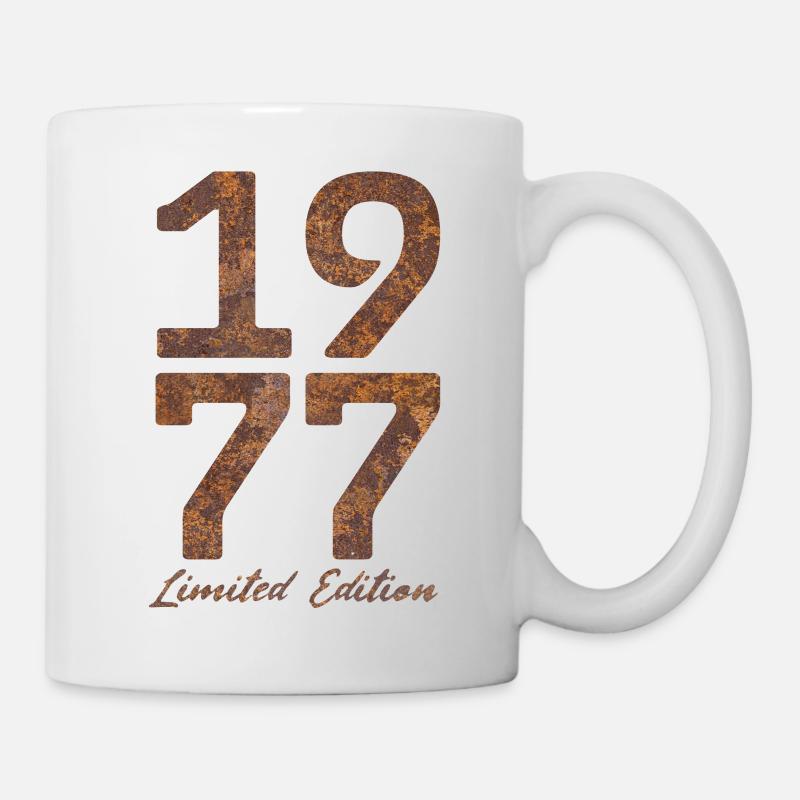 "Vintage 1977: Limited Edition in Rust Look" - Mug - white