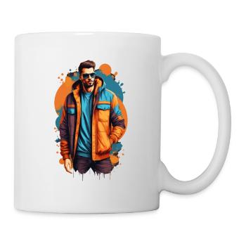 Schließ mich an - Tasse - Weiß - Rechts