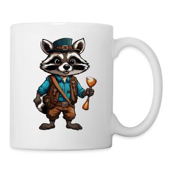Lederhosen / Animal / Traditional costume / Tradition / Raccoon - Mug - white - Right