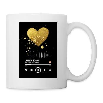Unser Song, liebe die ewig hält - Tasse - Weiß - Rechts