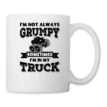 Je ne suis pas toujours , parfois je suis dans mon camion - Mug blanc - blanc - Droite