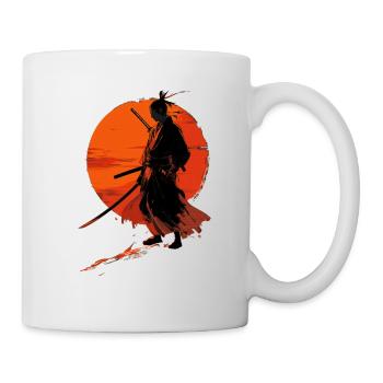 Samurai im Abendrot - Tasse - Weiß - Rechts