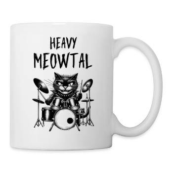 Chat Heavy Metal - Mug blanc - blanc - Droite