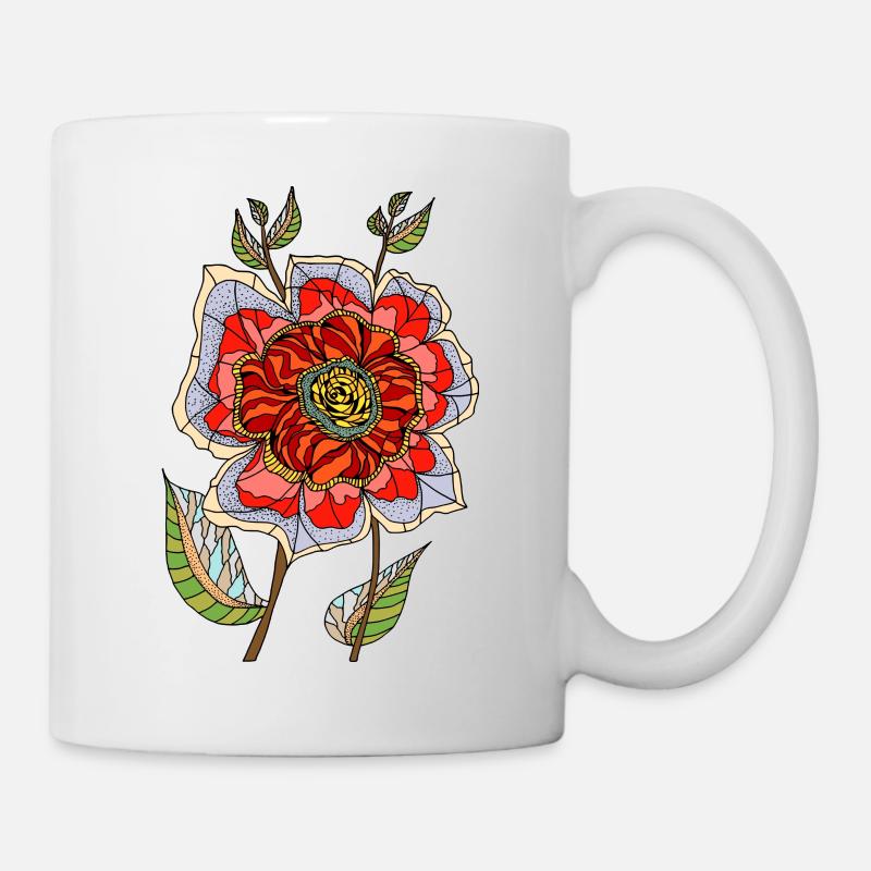 Blume - Tasse - Weiß