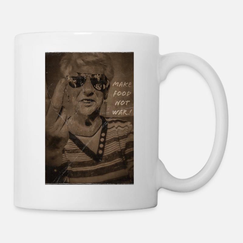 Machen Sie Essen, keinen Krieg - Tasse - Weiß