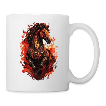 Horse Mystic Pony Hell Fire Flame - Mug - white - Right