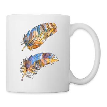 Feder - Tasse - Weiß - Rechts