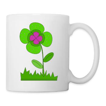 Glücksklee - Tasse - Weiß - Rechts