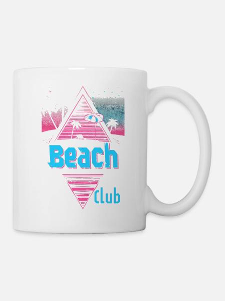 Beach Club Retrowave - Tasse - Weiß