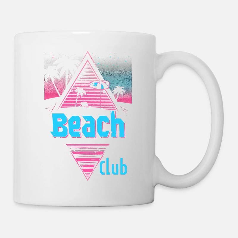 Club de plage Retrowave - Mug blanc - blanc