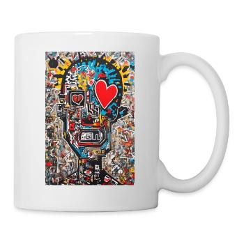 "Amour Urbain" - Mug blanc - blanc - Droite