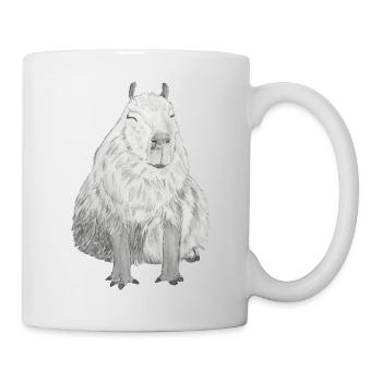 cute capybara capybara capibara guinea pig - Mug - white - Right