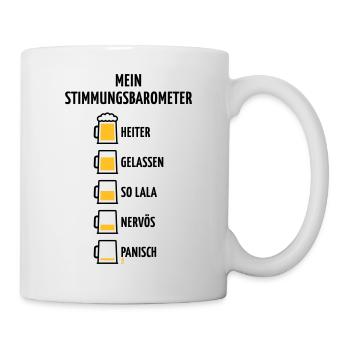 Mein Stimmungsbarometer (Bier / V1 / POS) - Tasse - Weiß - Rechts