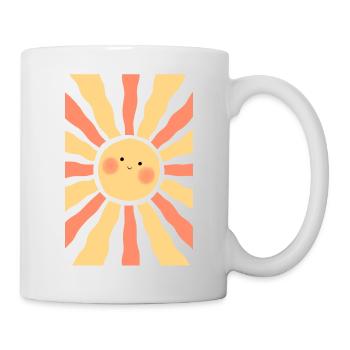 Fröhliche Sonne - Tasse - Weiß - Rechts