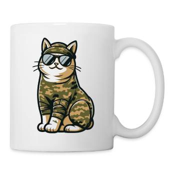 Military Camouflage Cat - Mug - white - Right