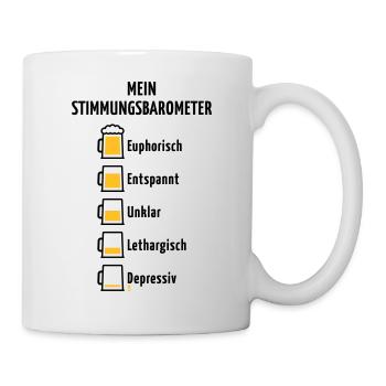 Mein Stimmungsbarometer (Bier / V2 / POS) - Tasse - Weiß - Rechts