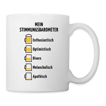 Mein Stimmungsbarometer (Bier / V3 / POS) - Tasse - Weiß - Rechts