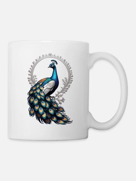 Paon - Mug blanc - blanc