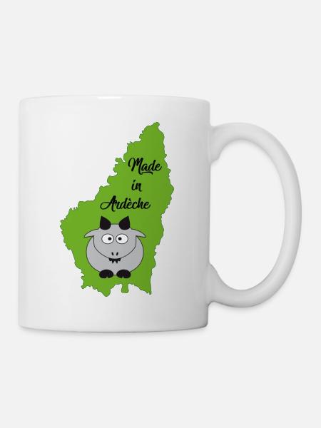 Made in Ardèche tracé dépt - Mug blanc - blanc