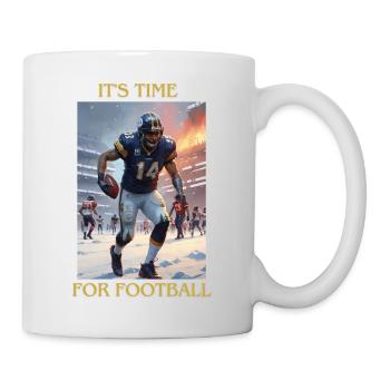 It's Time For Football Design - Tasse - Weiß - Rechts