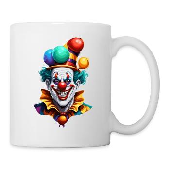Clown / Zirkus / Fasching / Karneval / verspielt - Tasse - Weiß - Rechts