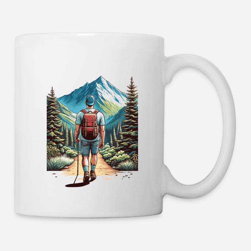 Abenteuer Bergpfad - Tasse - Weiß