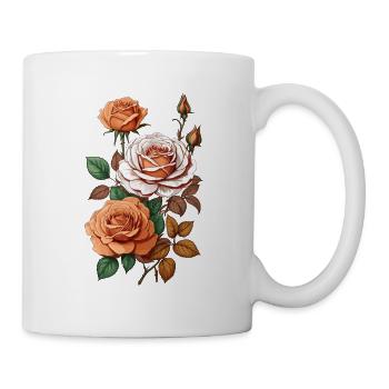 Elegante Rosen in Pastelltönen - Tasse - Weiß - Rechts