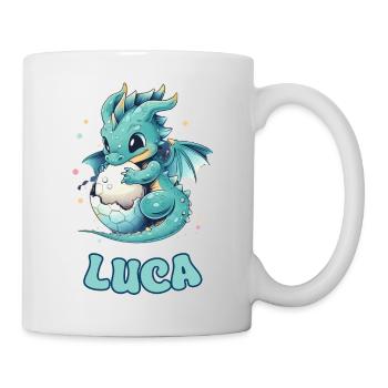 Luca - Drache - Name - Tasse - Weiß - Rechts