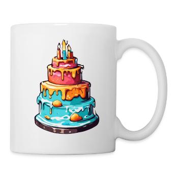 Birthday Cake / Cake / Happy Birthday / Cake - Mug - white - Right