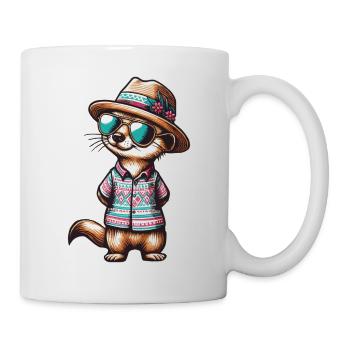 Suricate en été - Mug blanc - blanc - Droite