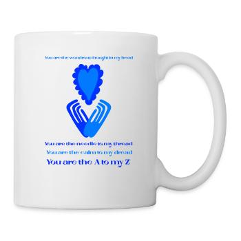 A-Z short poem. Love is simple and pure. - Mug - white - Right