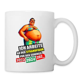 Diät läuft gut auf den Weg zur Standfigur - Tasse - Weiß - Rechts