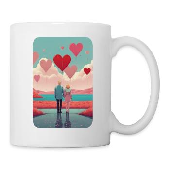Paar am Valentinstag - Tasse - Weiß - Rechts
