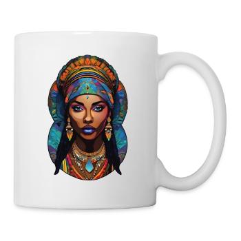Afro Frau - Schönheit - Tasse - Weiß - Rechts