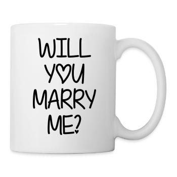 Veux-tu m'épouser? - Mug blanc - blanc - Droite