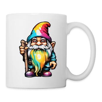 Gartenzwerg / Märchenland / Kobold / Gnom / Logo - Tasse - Weiß - Rechts