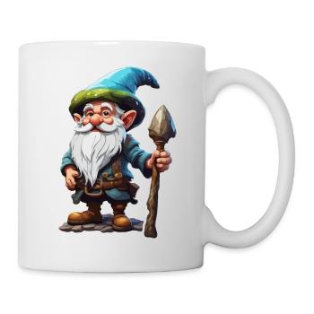 Gartenzwerg / Märchenland / Kobold / Gnom / Logo - Tasse - Weiß - Rechts