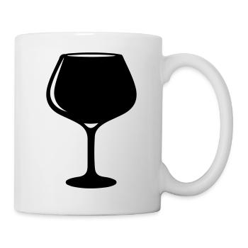 Wine Symbol Red Wine Glass - Mug - white - Right