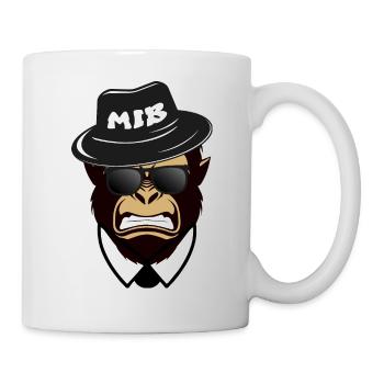 GORILLA, Macht im Business, MiB - Tasse - Weiß - Rechts
