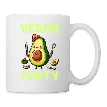 Fête végétalienne à l’avocat - Mug blanc - blanc - Droite