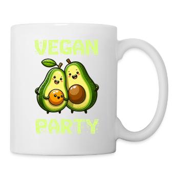 Fête végétalienne de l’avocat - Mug blanc - blanc - Droite