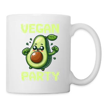 Fête végétalienne de l’avocat - Mug blanc - blanc - Droite