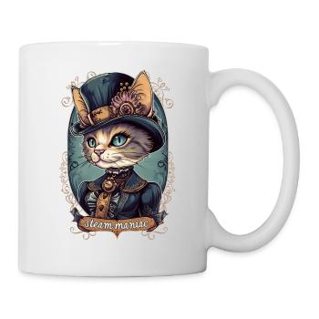Victorian Steampunk Cat - Mug - white - Right